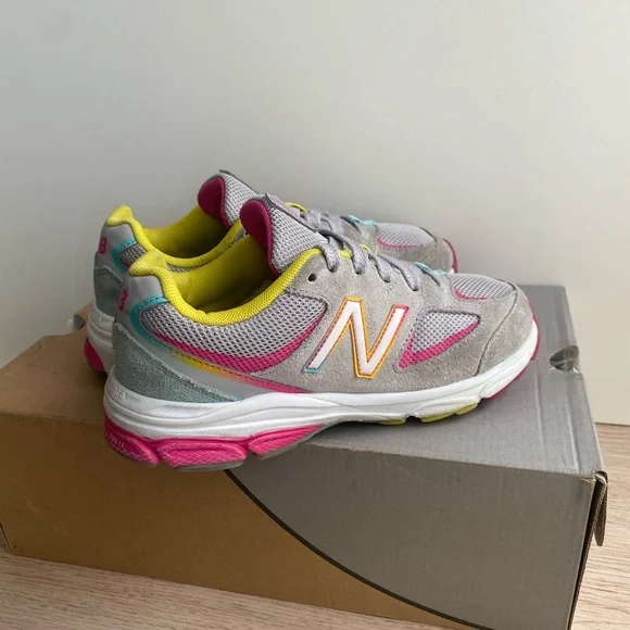 New Balance 888 v2 Grey/Pink Kids Sneakers - SZ 3 Y - Picture 7 of 15